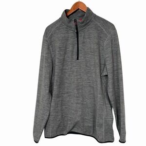 Avalanche 1/4 Zip Pullover Mens Large Gray Athletic Fleece Lightweight Outdoor
